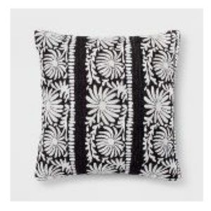 Black Mallorca Euro Throw Pillow and Bed Throw